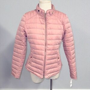Women’s pink NY&Co fitted puffer jacket sz S NWT
